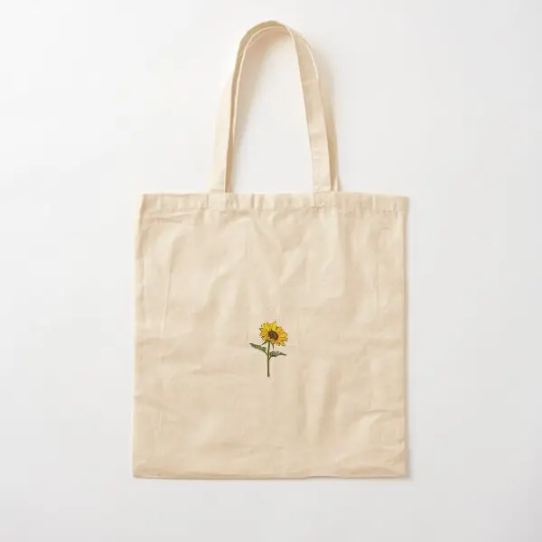 Little Aesthetic Sunflower Cotton  Canvas Bag Ladies Casual Tote Shoulder Bag Women Shopper Foldable Fashion Printed Grocery