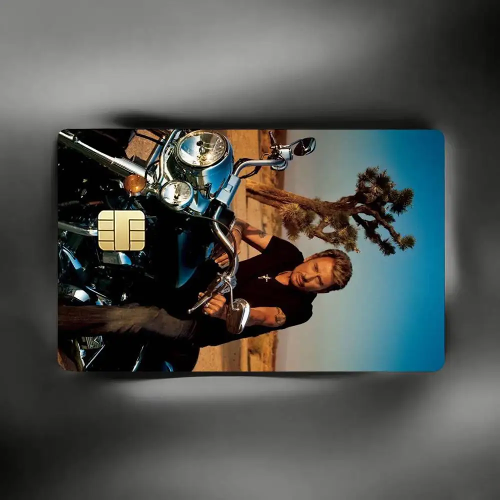 J-Johnny H-Hallyday Singer Decorative Waterproof Film Skin Cover Credit Card Stickers Debit Front