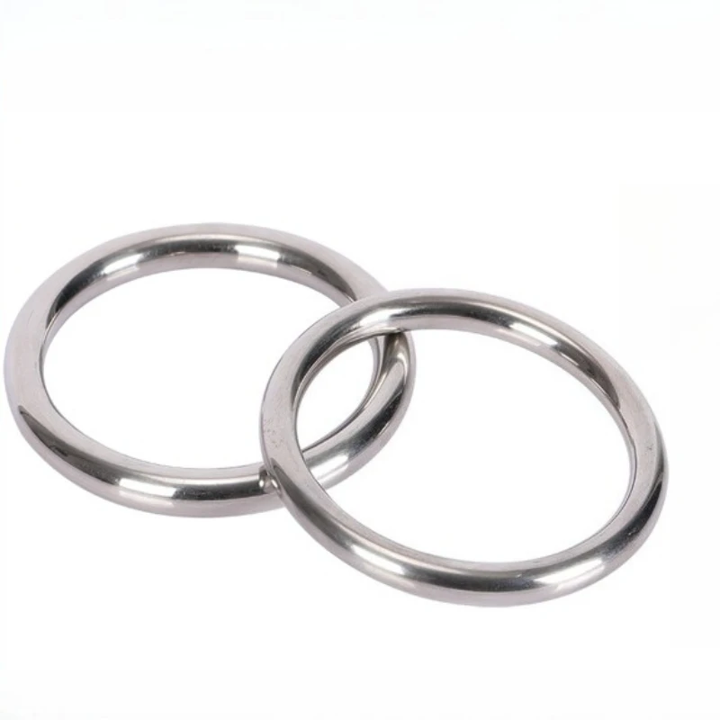 304 Stainless Steel O Ring 20-120mm OD 3-10mm Thickness Welded Round Rings for Industrial Use