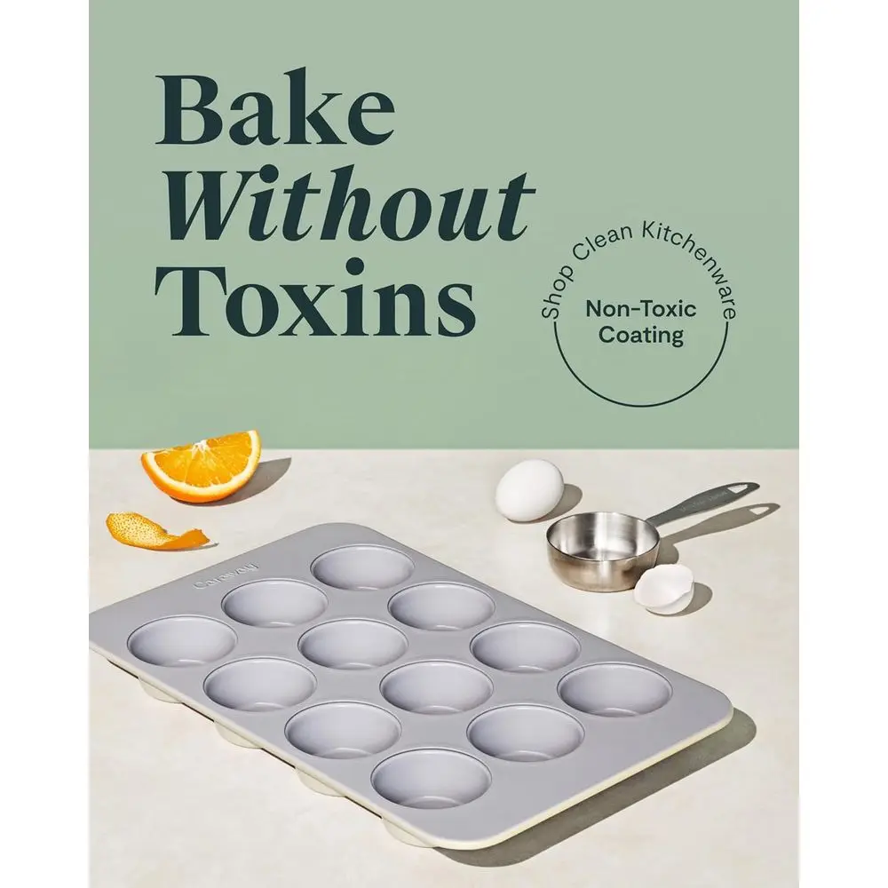 Ensemble de moules à muffins antiadhésifs en céramique – 12 et 2x6 tasses – Coffre-fort, sans PTFE/PFOA, acier aluminé, idéal pour la cuisson