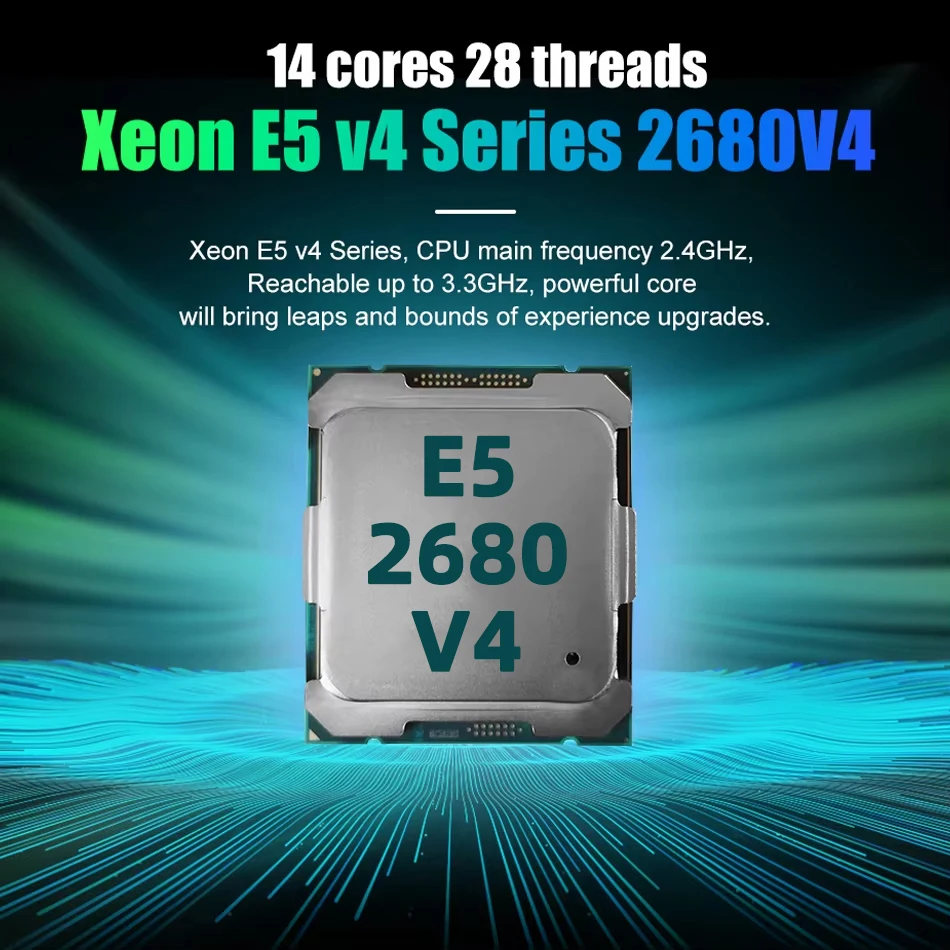 SOYO X99 kit de placa base para juegos LGA2011-3 Xeon E5 2680 V4 CPU 16GB(8GBX2) DDR4 RAM M.2 NVME SATA3.0 compatible con interfaz TPM 2,0