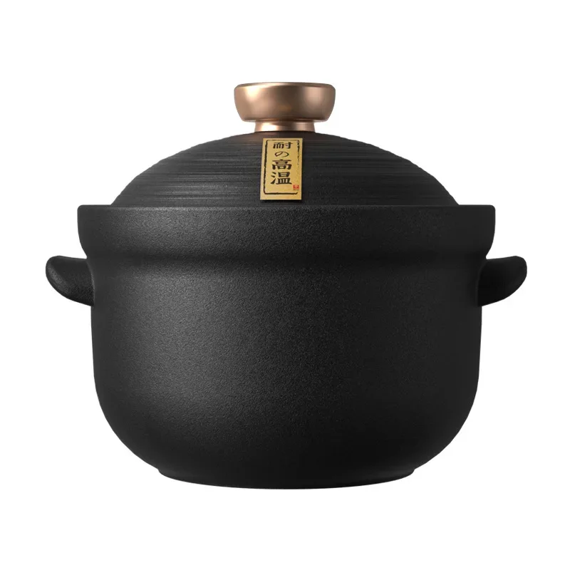 Japanese style ceramic cookware clay pot Household Little pan rice Soup cooking Pot High temperature resistance