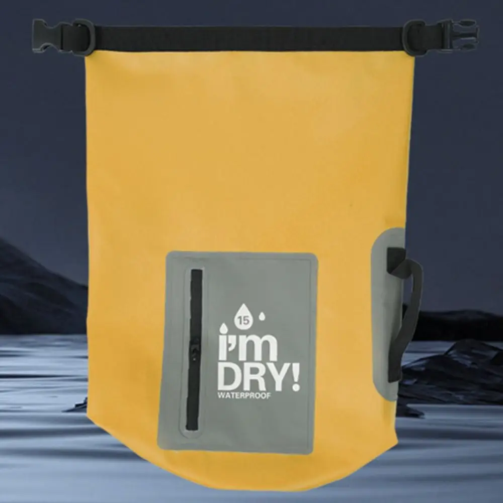 10/15L Waterproof Dry Bag Waterproof with Shoulder Straps Swimming Bucket Bag Lightweight Foldable Beach Backpack Fishing Hiking