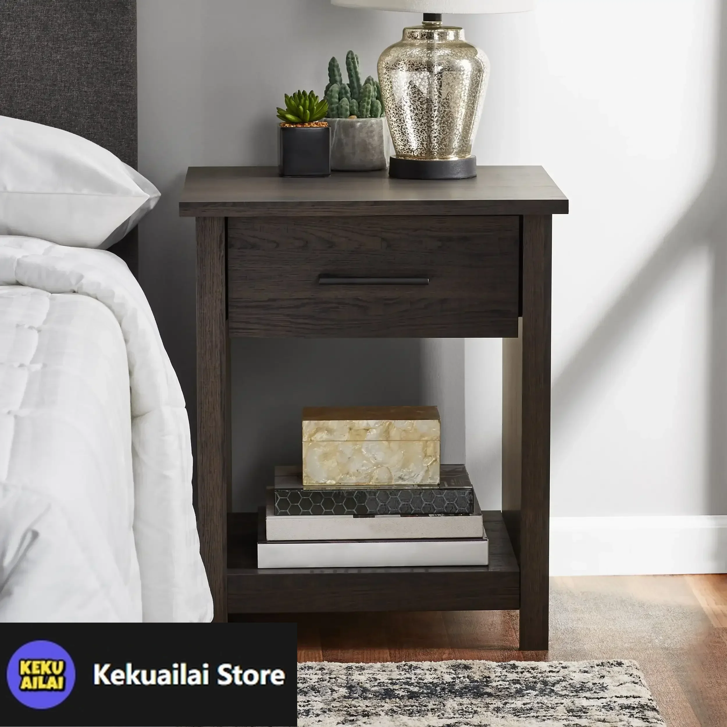 

Hillside Nightstand with Drawer, Espresso Finish