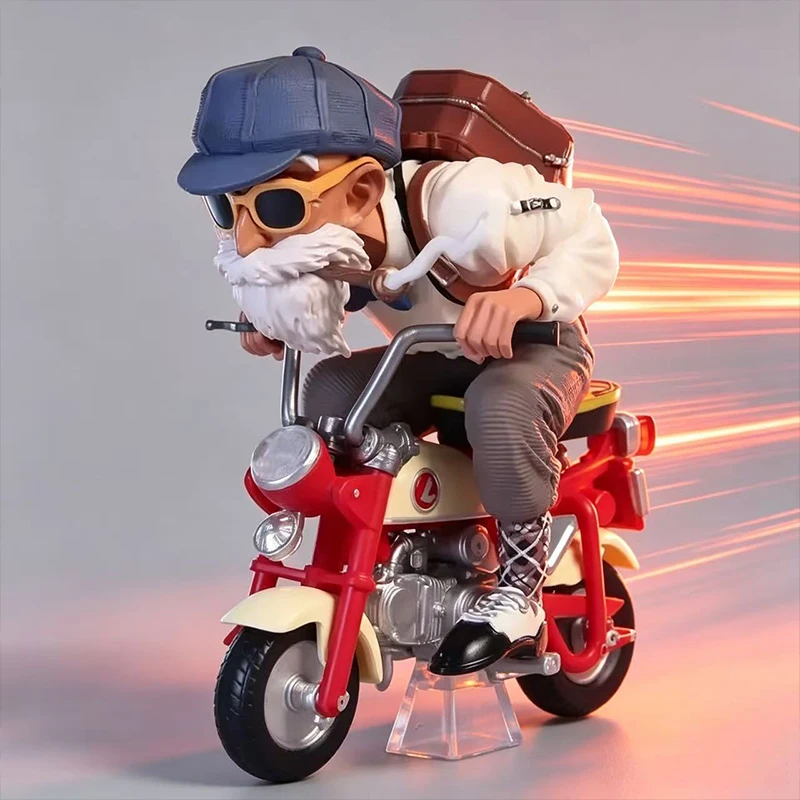 Heißer Dragon Ball Z Anime-Figur Son Goku Meister Roshi Lokomotiven PVC-Actionfigur Kame Sennin Motorrad-Spielzeug Geschenke