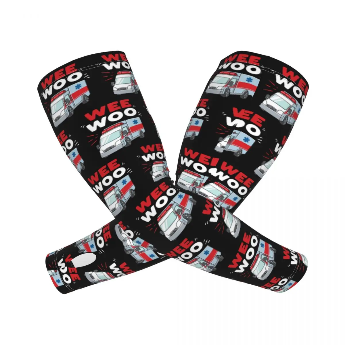 

Wee Woo скорая помощь фельдшер неотложная медицина уличные нарукавники солнцезащитный УФ-защитный чехол летние ледяные шелковые велосипедные татуировки рукава