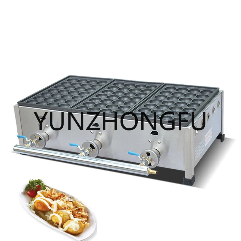 Ball Baking Machine, 40MM size ball Commercial LPG Gas Takoyaki Maker 3 plates Grill Octopus