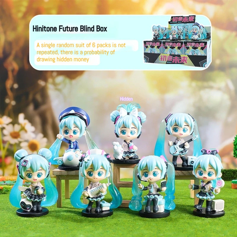 Hatsune Miku Animation Surrounding Lovely First Voice Blind Box Tide Play Resin Office Home Desktop Handmade Decorations Ornamen