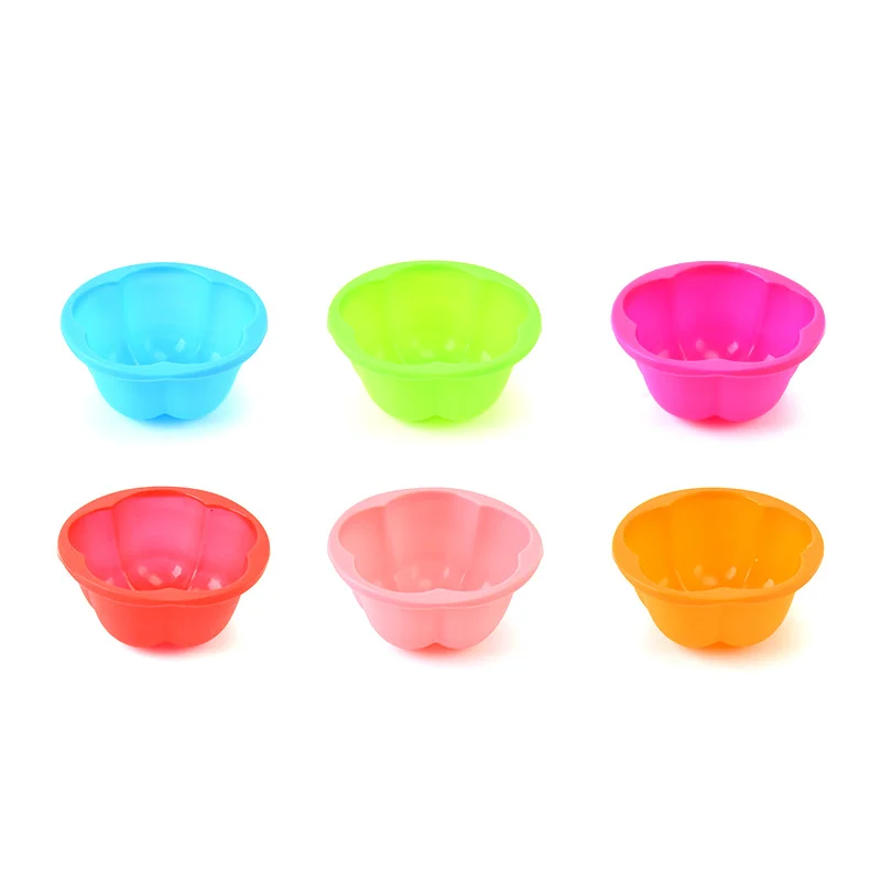 1Pcs Colorful Silicone Cupcake Liners Reusable Baking Cups Nonstick Easy Clean Pastry Muffin Molds