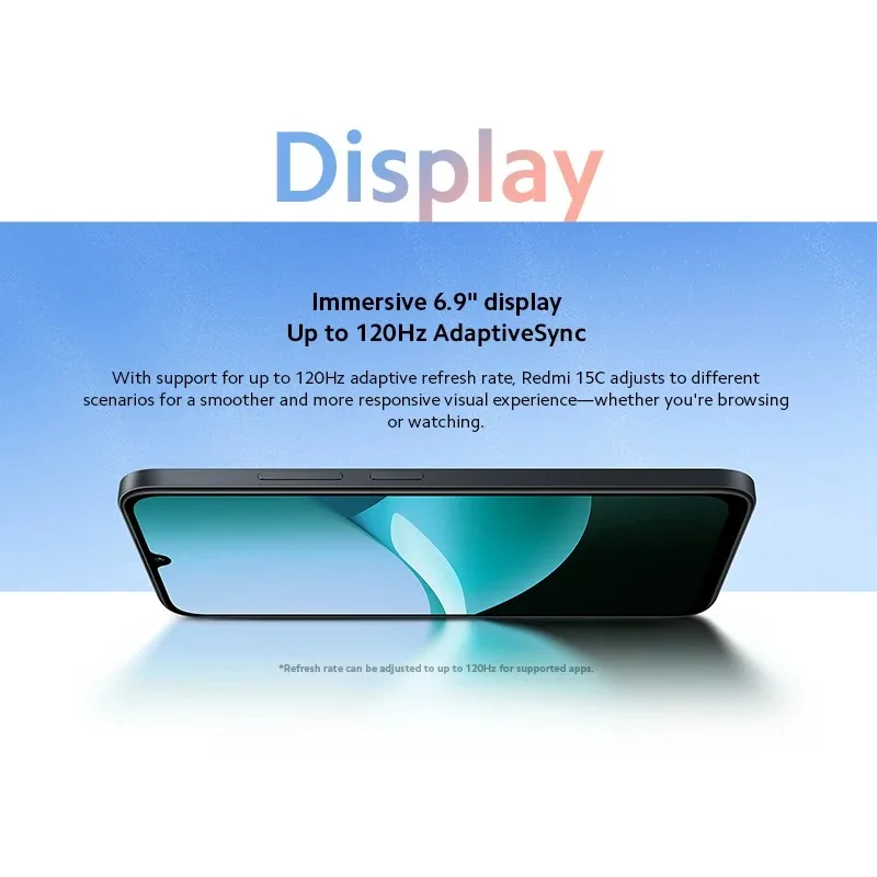 Xiaomi Redmi 15C Global Version 50MP Main Camera MediaTek Helio G81-Ultra 120Hz 6.9" Display 33W Charging 6000mAh Battery