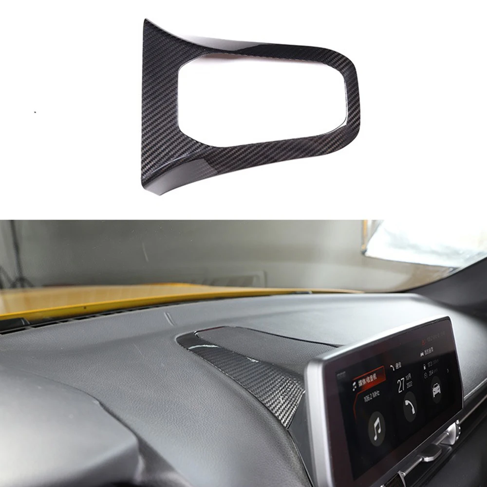 

Real Carbon Fiber Car Dashboard Horn Frame Cover For Toyota GR Supra A90 2019-2022 Stereo Speaker Panel Trim Sticker Accessories