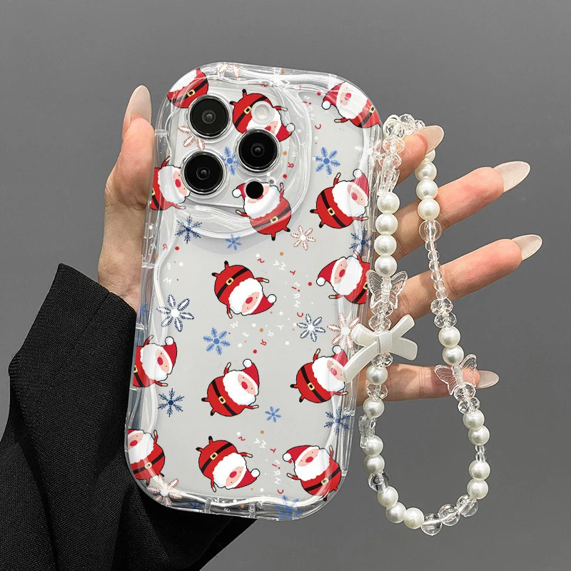 Santa Claus Snowflakes Phone Case For Samsung Galaxy S26 S22 S23 Ultra Plus S24 S25 FE A56 A55 A37 A36 A27 A26 A16 Soft Cover