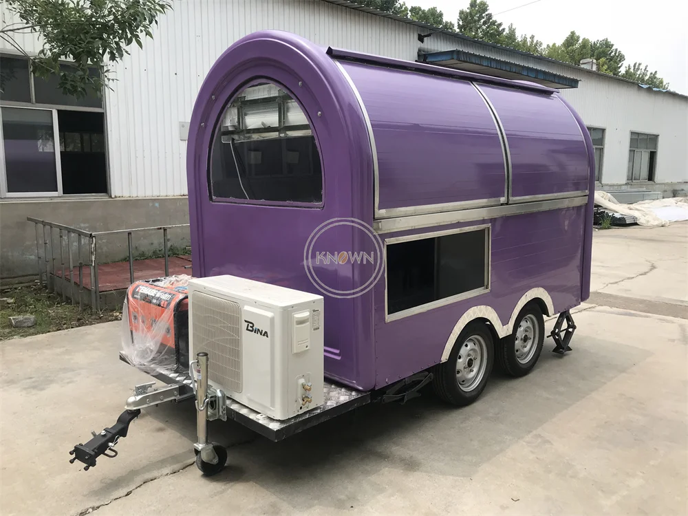 Mobile Coffee Shop Street Food Truck, Kiosque à crème glacée, Concession, Remorque de restauration rapide, Chariot à hot-dog, Entièrement personnalisé, Équipements