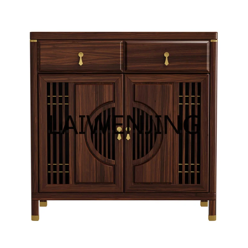 

RWJ Sideboard Cabinet Solid Wood Living Room Locker Tea Cabinet Ugyen Wood Wall