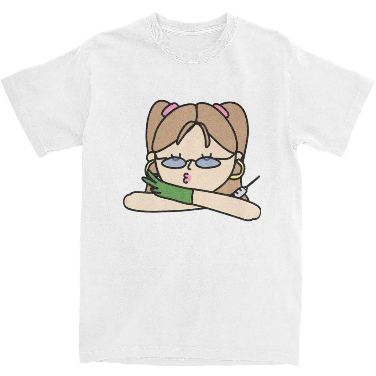 Men Women's Cartoon Cute Nurse T Shirt Merchandise Creative 100% Cotton Enfermera En Apuros T Shirts Top Tee Clothes New Arrival