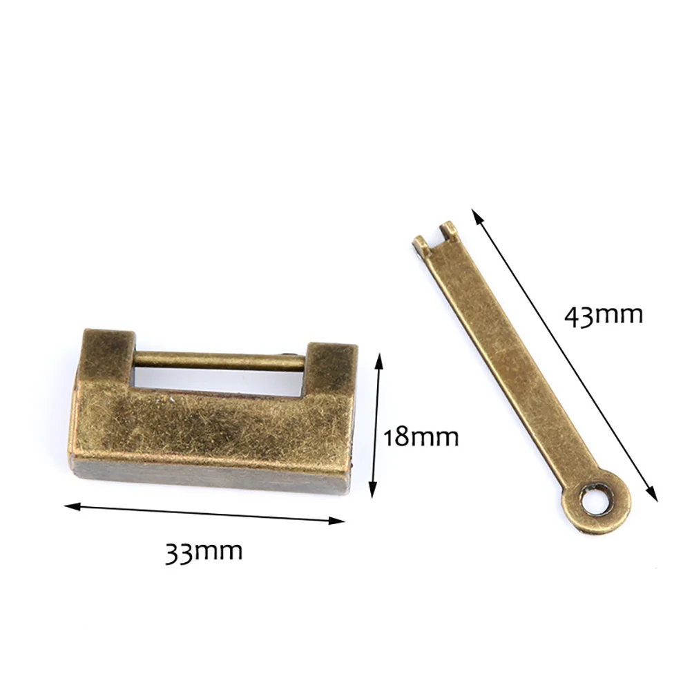 

3Sets Zinc Alloy Padlocks Wear Resistant Retro Style Cabinet Jewelry Box Repair Vintage Wooden Box Lock Zinc Alloy Padlock