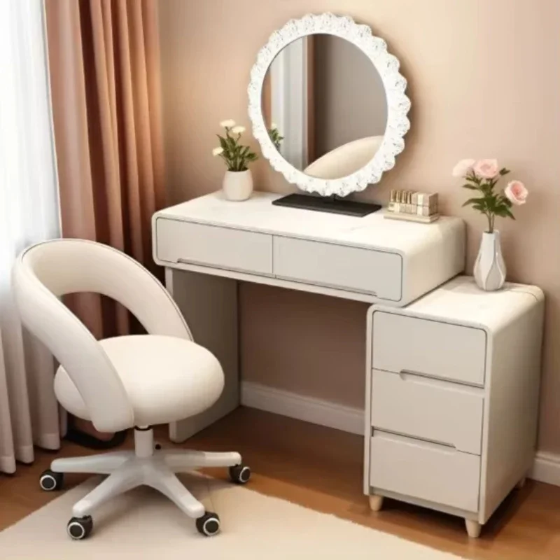 Solid wood with lamp mirror dresser modern simple multi-functional locker/drawer
