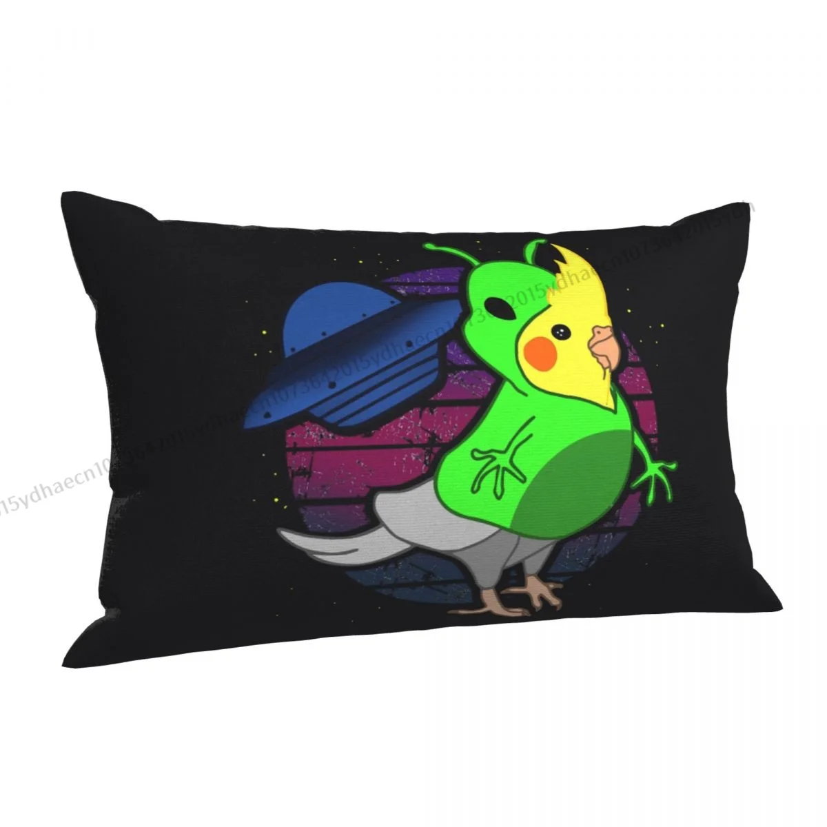 Vaporwave Alien Hug Pillowcase Animal Parrots Cockatiel Doodle Backpack Cojines Garden Printed Car Pillow Covers Decorative