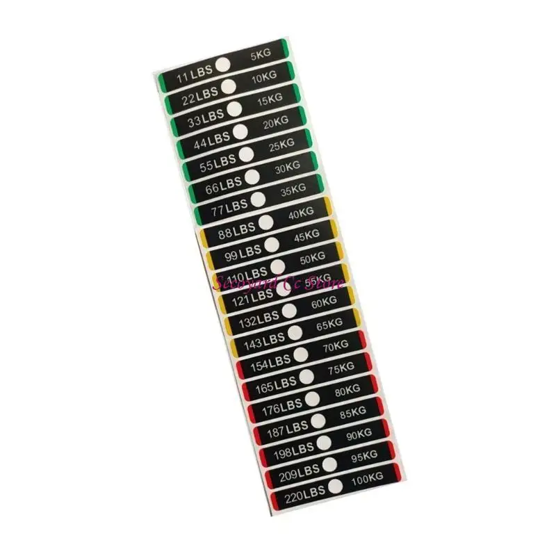 N3UC Weight Labels for Gym Weights Trainer Equipment Water Resistant Removable