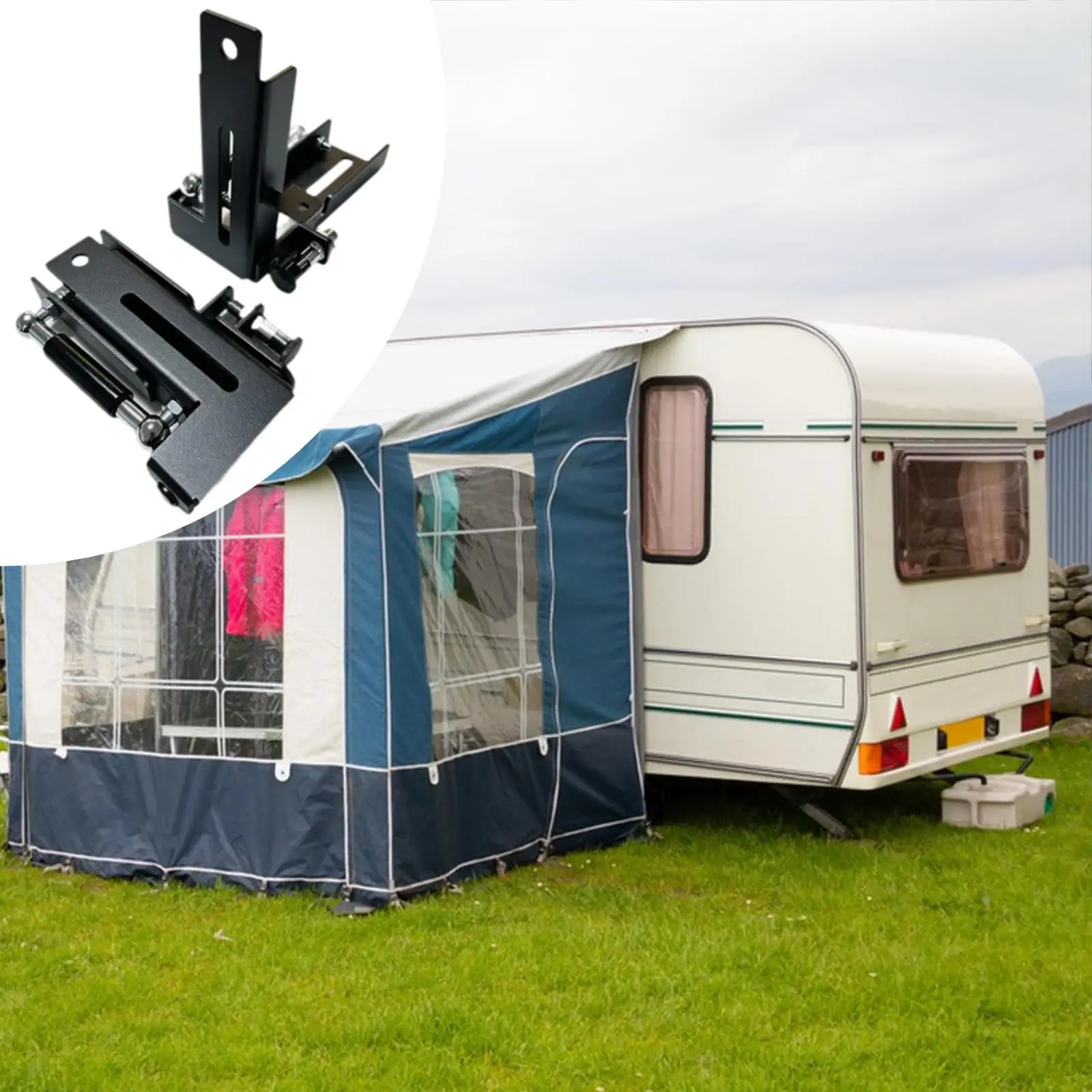 2x Car Awning Roof Bracket SUV Side Tent Mount for Outdoor Vehicle