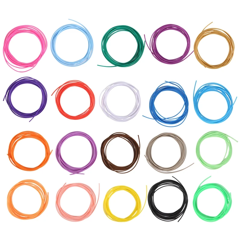 3D 프린팅 펜, PCL 필라멘트 리필, 1.75mm, 20 가지 랜덤 색상 팩, 저융점 온도 70 ℃, 어린이 선물 (200 FT)