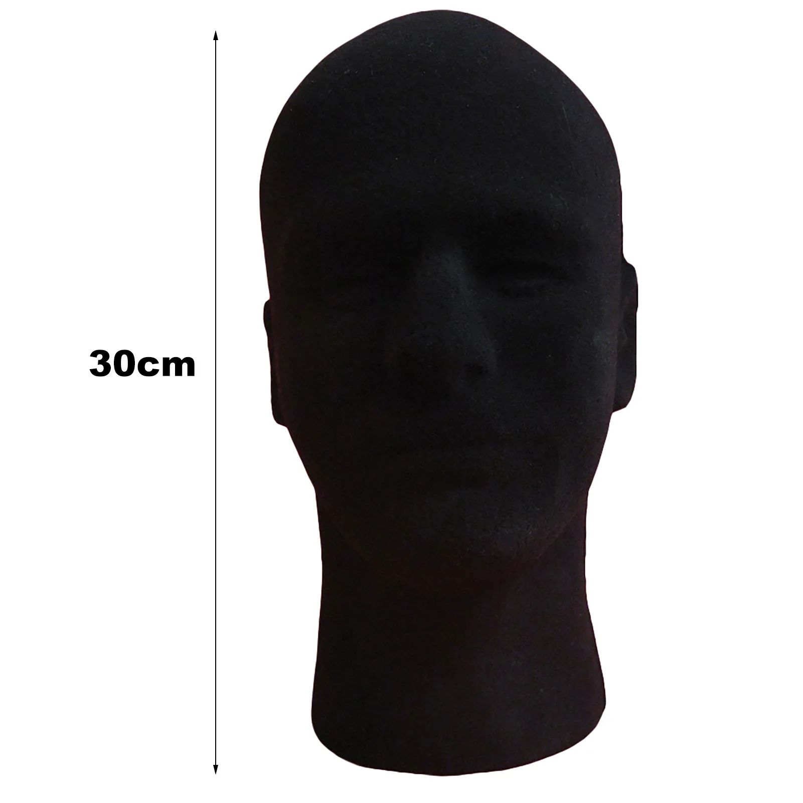 Male Foam Flocking Head Model for Displaying Glasses and Wigs