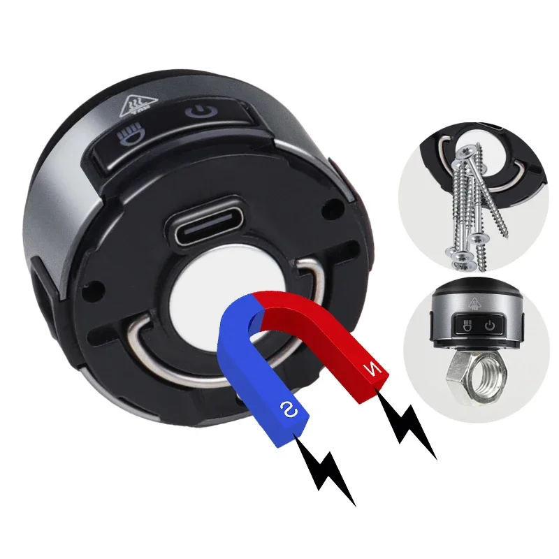 Powerfull Multifunction Light with magnet and hook LED Headlamp USB Rechargeable hat clip light For Camping working Light Lamp