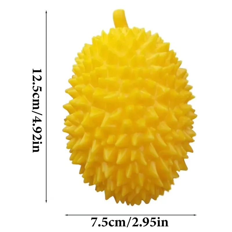 Squishy Durian Toy Stress Balls Squeeze Toys Dehnbare Fake Fruit Stress Relief Squeeze Ball Squishy Fidget Toy für Erwachsene Kinder