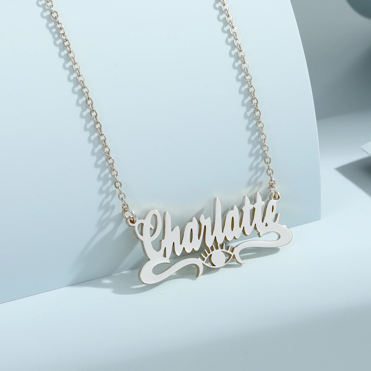 

Personalized Customized Name Pendant Necklace for Women Stainless Steel Jewelry Mens Gold Chains Choker Mothers day gift