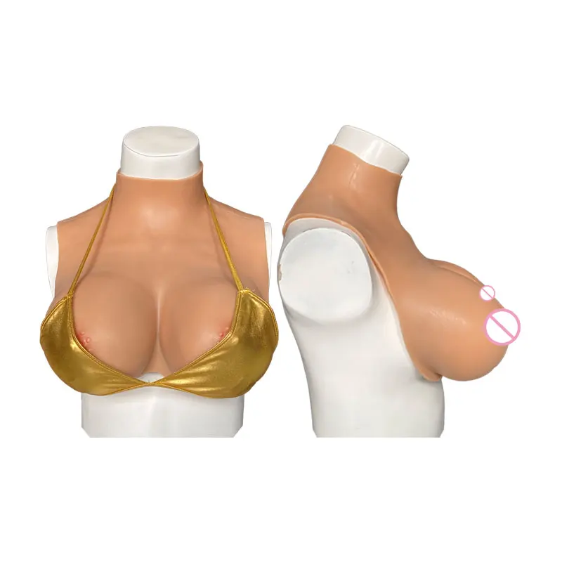 

plump Fake Boobs Bodysuit Tights Silicone Breast Forms Plate For Mastectomy Trans Shemale Crossdresser Gay Masquerade Cosplay