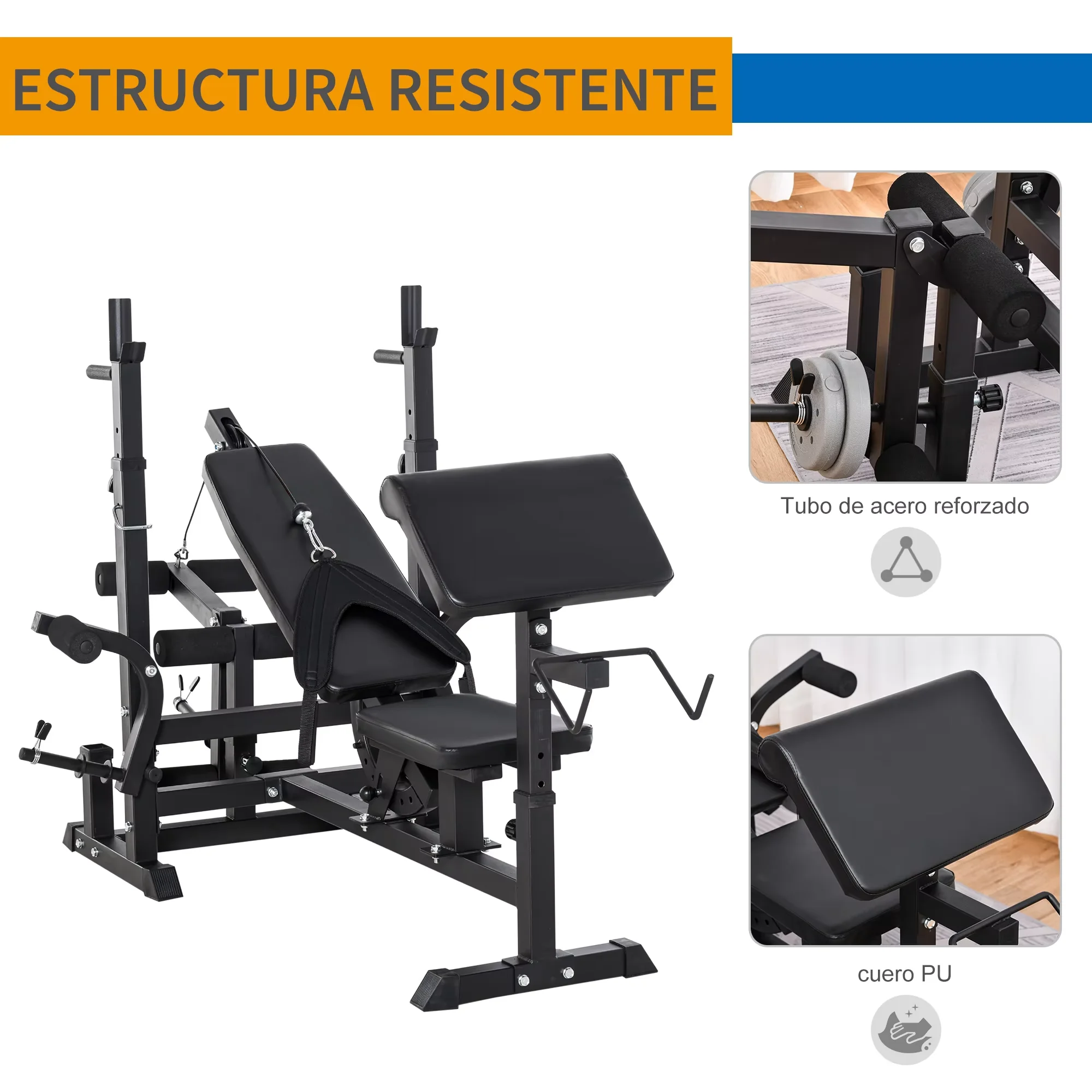 Picture 6: Home Gym Set Multi-functional Weight Bench Wholesale Adjustable Multifunctional Weight Gym Bench with Weights