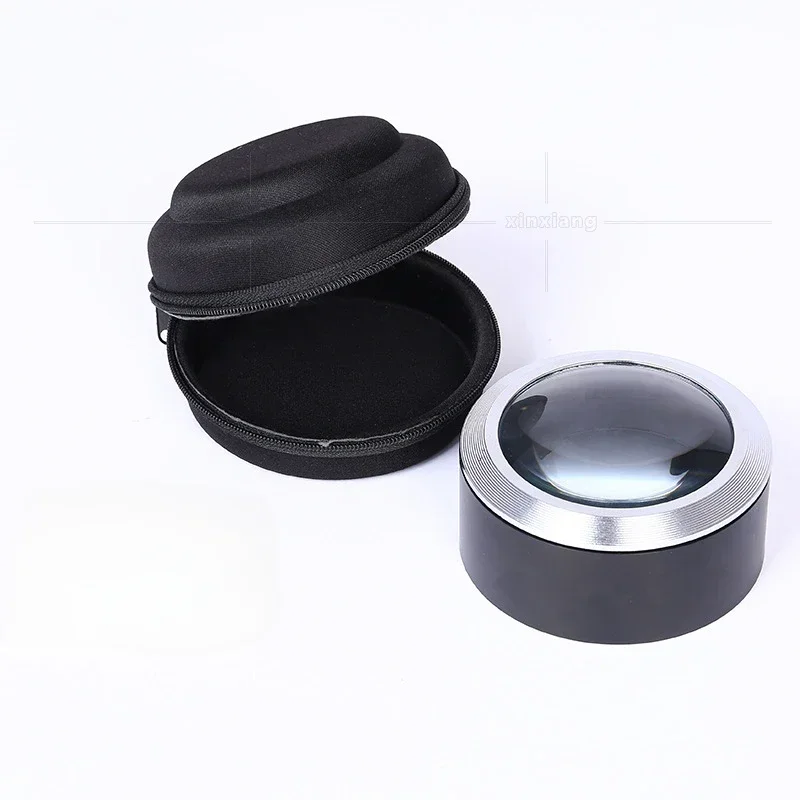 5X LED Illuminated Dome Magnifier Cylinder Paperweight Desktop Craft Magnifying Glass