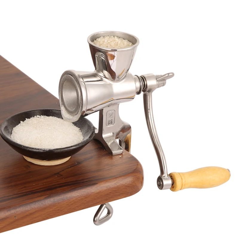Imagem -05 - Manual do Agregado Familiar Moedor de Grãos Soja Farinha Manual Café Cereais Alimentos Handheld Trigo Erva Moinho Cozinha Aço Inoxidável
