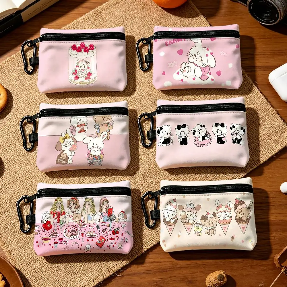 M-Mikko Cat Fashion Wear-resistant Oxford Cloth Coin Purse Portable Backpack Hanging Card Storage Bag