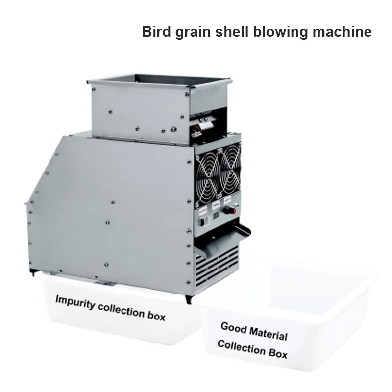 Shelling Separator Machine Bird Grain Shell Blowing Machine Electric Grain Throwing Machine Screening Machine 110-220V