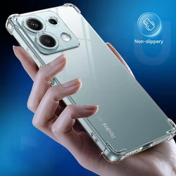 Shockproof Silicone Soft Case For Xiaomi Redmi Note 13 Pro Plus Pro+ 4G 5G Clear Ultra Thin Cover For Redmi Note13 13Pro ProPlus