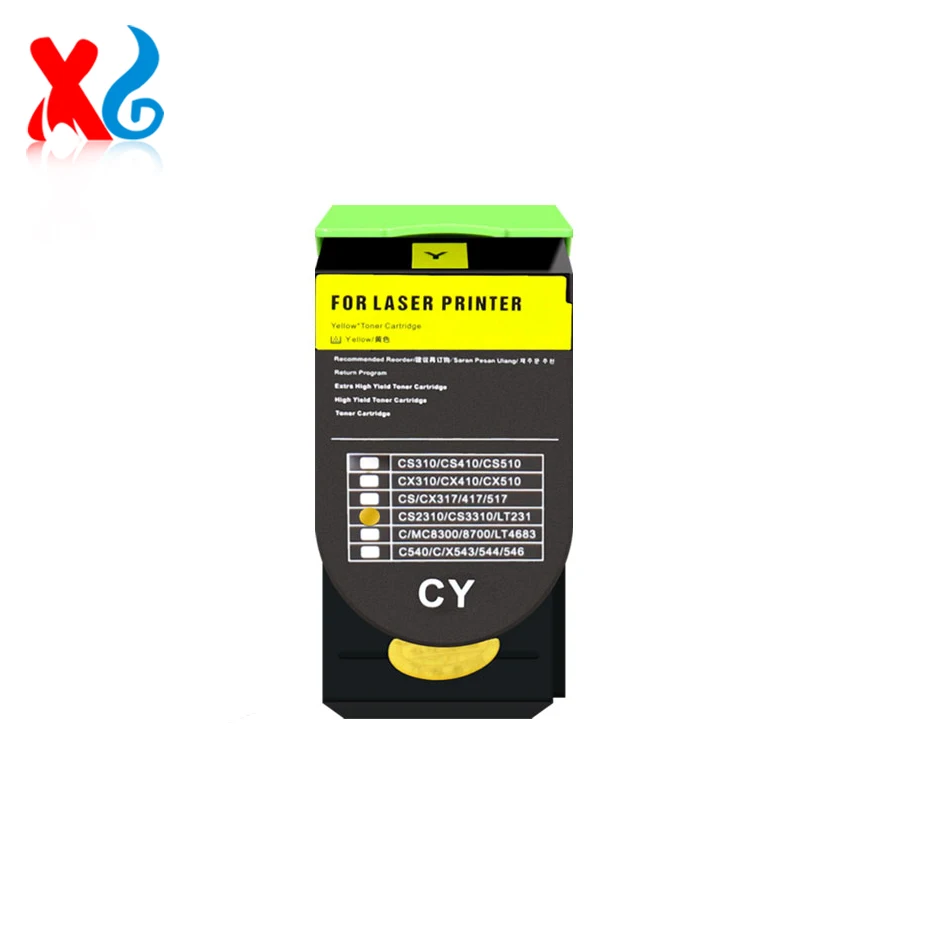 Compatible Toner Cartridge For Lexmark CS310n CS310dn CS410n CS410dn CS410dnt CS510de CS510dte CS310 CS410 CS510 4K 3K with chip