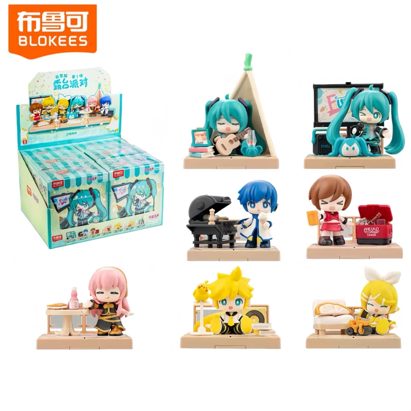 本物のブロキーズ初音ミクブラインドボックスキュートパーティーシリーズミステリーボックス初音ミクテラスパーティーアニメフィギュアギフトおもちゃ