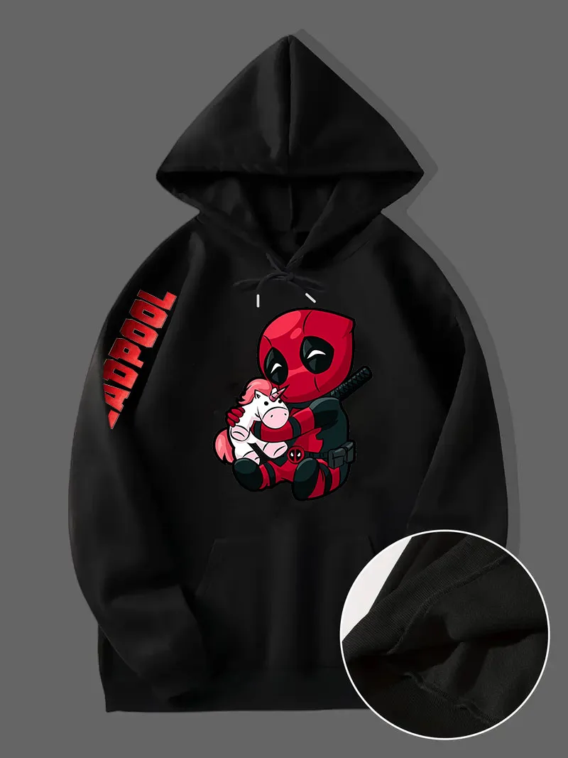 Dead-pool Spider-man Hoodie Sweatshirt Long Sleeve Mens Clothes Hoodies Men Clothing Haikyuu Y2k Clothes Hooded Shirt Sweatshirt