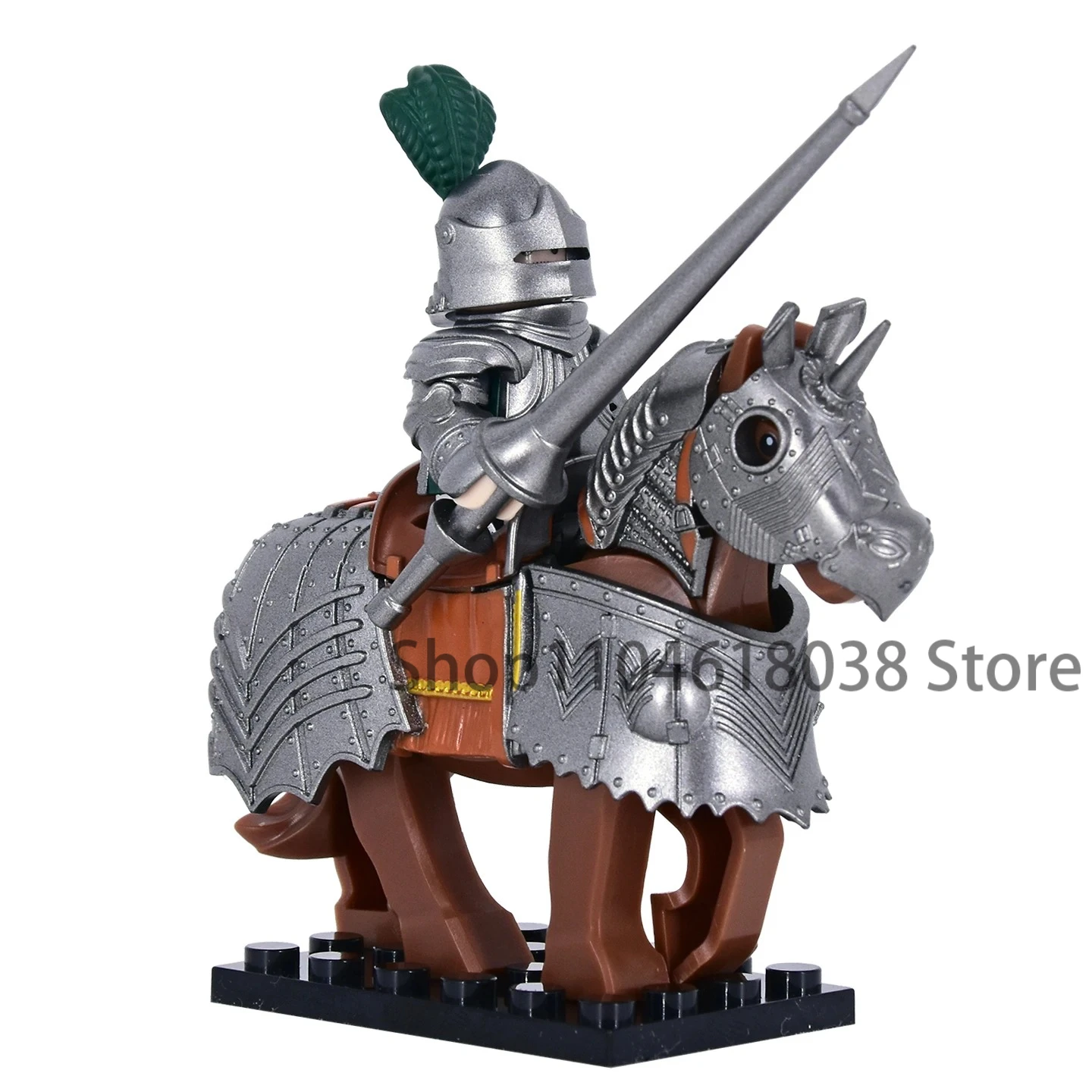 V1002 Mittelalterliche Bogenschützen Ritter Burgwächter Palädiner Ritter Schwarze Adler Ritter Schwere Rüstung Baustein-Zubehör Spielzeug