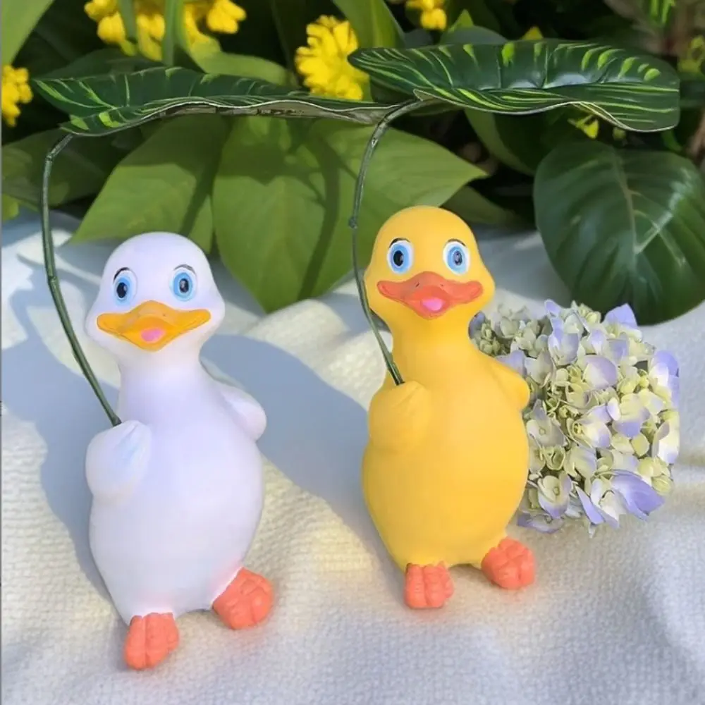 

Садовый декор, мультяшный зонтик в виде утки, орнамент из смолы, милая скульптура животного, водонепроницаемые миниатюры, фигурка двора