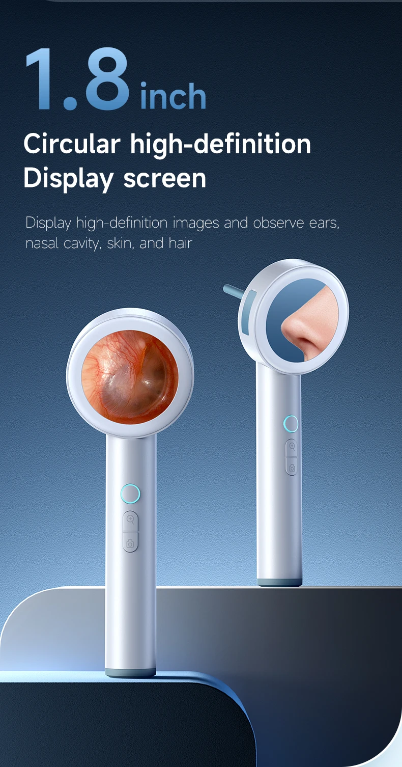 Ear Cleaner Camera with Screen 1080P Otoscope Ear Wax Removal Tool for Kids Adults & Pets 1.8’’ Screen LED Light Safe Ear Picker