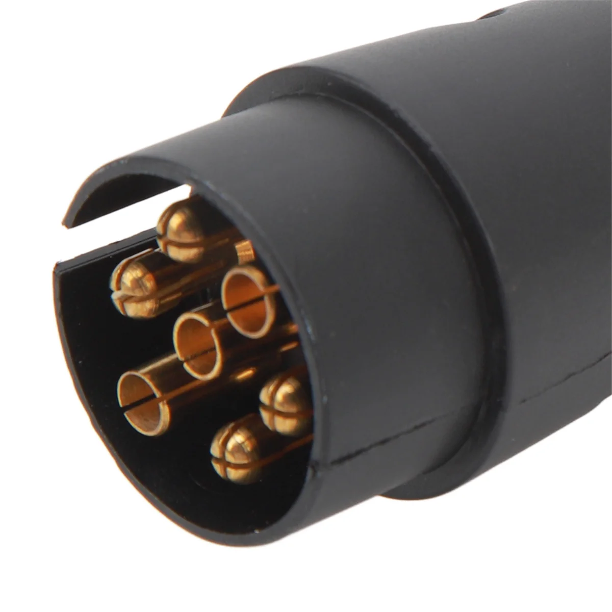 A83Z Waterproof Trailer Adapter 7 Pin Round Male Plug to 7 Pin Flat Female Socket for Caravan Boat