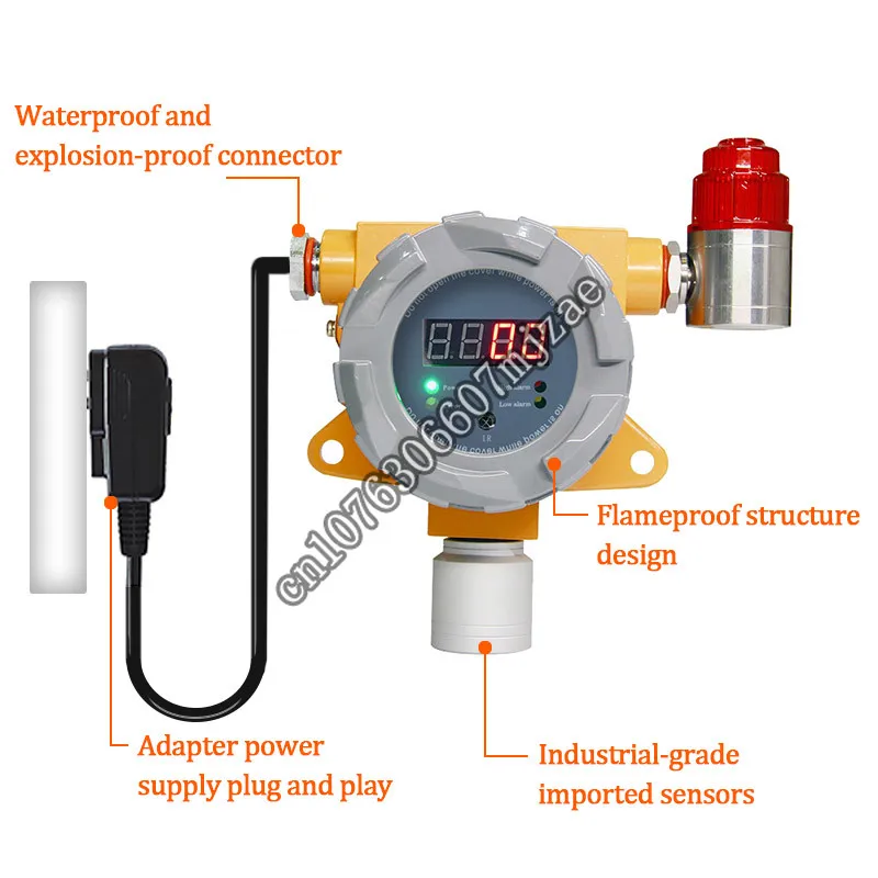 Plug and play Combustible Methane CH4 LPG gas detector for Prevent explosion ac gas leak detector