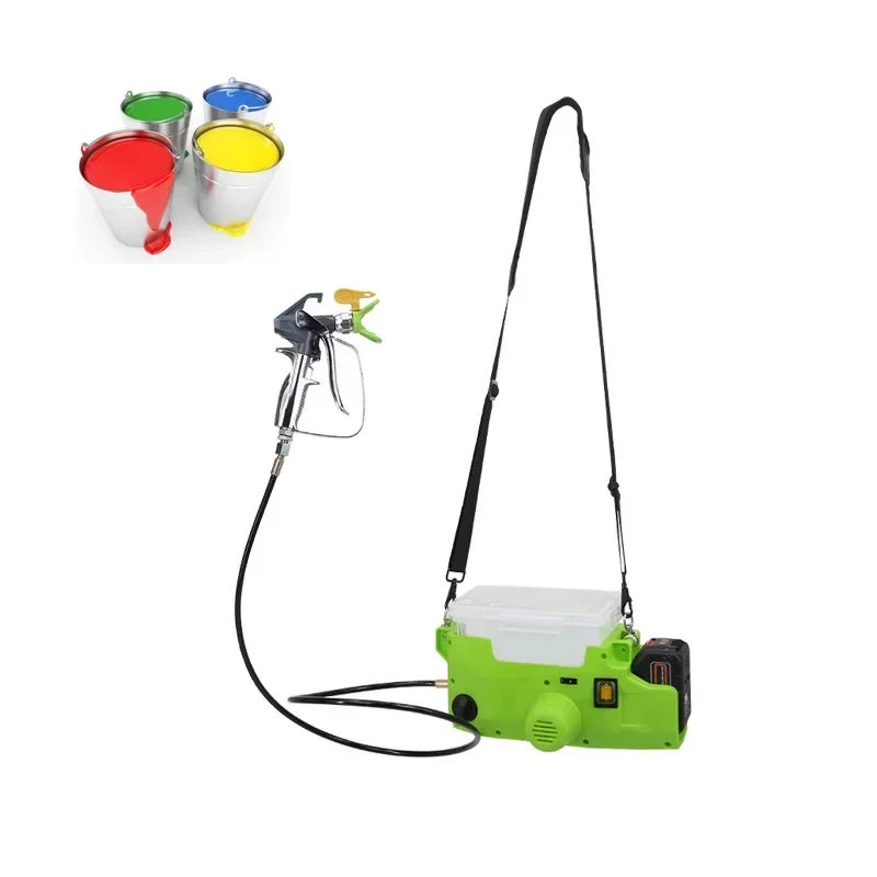 

Professional High-Pressure Airless Spraying Machine 21V Lithium Battery Paint Sprayer Plunger Type Painting Tool