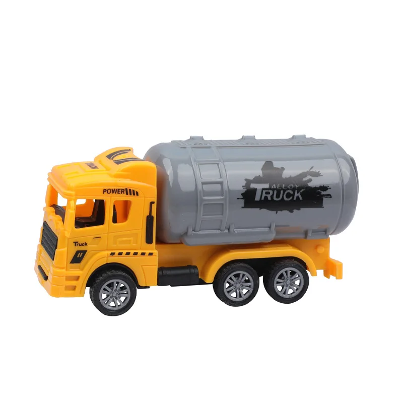 2 pièces Simulation inertie ingénierie voiture jouet résistant aux chutes modèle de voiture en plastique mélangeur camion saleté camion pelle amusant tirer voiture