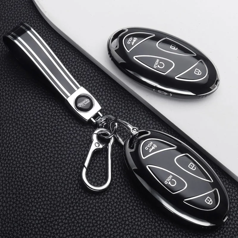 

Tpu Car Key Case Fob for Hyundai Tucson Kona Ioniq 6 Santa Fe MX5 Grandeur New Grand Prix GN7 Sonata Keychain Car Accessories
