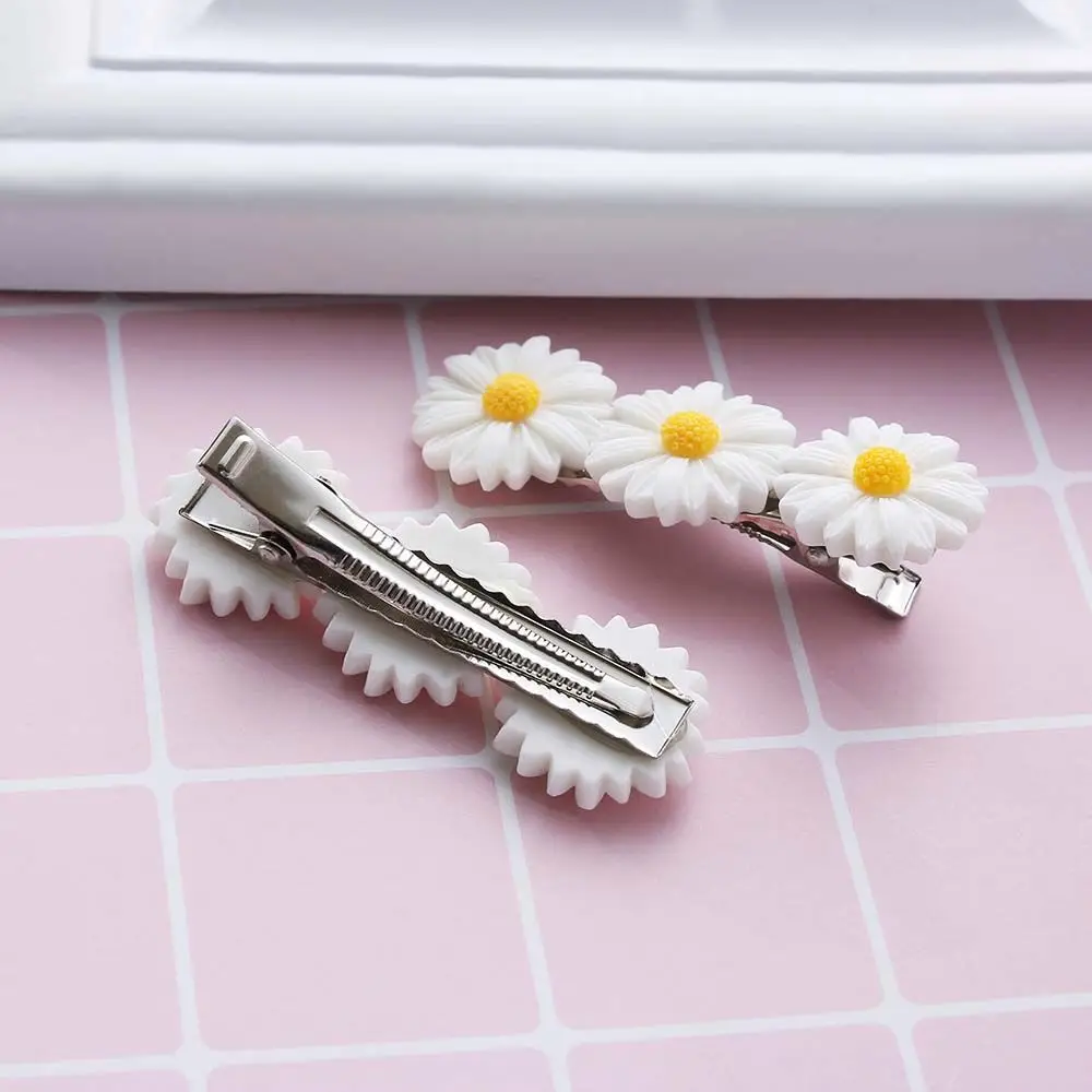 Mini Cute Flower Daisy White Girls Hairpins Hair Clips Barrettes Flower Clip