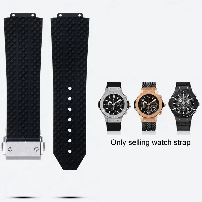

Watch Strap For HUBLOT BIG BANG Silicone Waterproof Men's Watch Band Wristband Accessories Rubber Watch chain 26*19mm