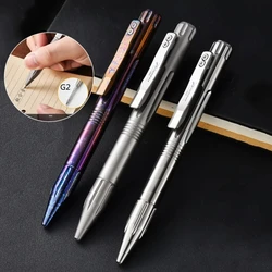 Titanium Alloy Tactical Pen Business Gel Pen Broken Window Signature Pen Neutral Outdoor EDC 2pcs Pen Refill Free Gift